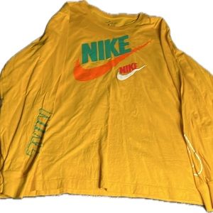 Long Sleeved Nike Yellow T-Shirt